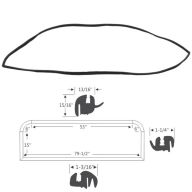 1961 Buick, Oldsmobile, and Pontiac Sedan Models (See Details) Rear Window Rubber Weatherstrip