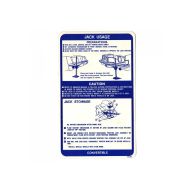 1973 Pontiac Grand Ville 2-Door Convertible (See Details) Jacking Instruction Decal 