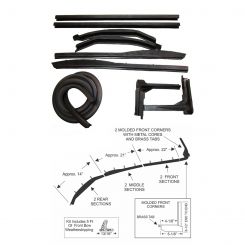 1957 1958 Buick And Oldsmobile 2-Door Convertible (See Details) Roof Rail Rubber Weatherstrip Kit (9 Pieces)