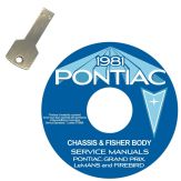 1981 Pontiac Grand Prix, LeMans, and Firebird Chassis and Fisher Body Service Manuals [USB Flash Drive]