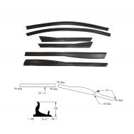 1949 1950 1951 1952 Oldsmobile And Pontiac 2-Door Convertible (See Details) Roof Rail Rubber Weatherstrip Kit (6 Pieces)