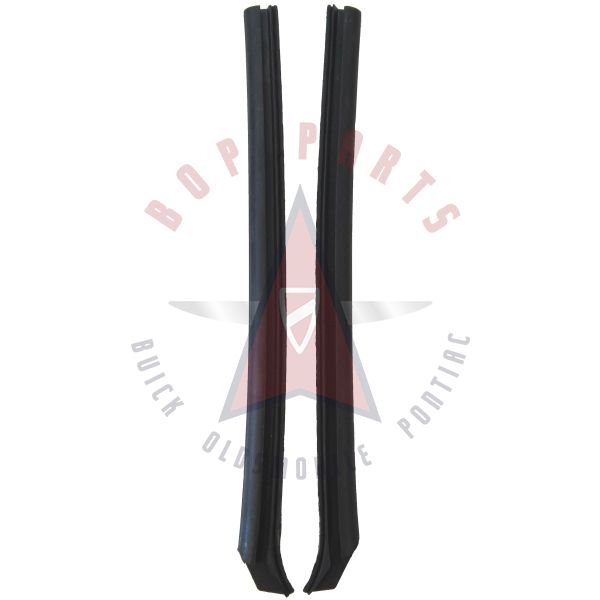 1966 1967 Buick, Oldsmobile, And Pontiac (See Details) Side Window Vertical Leading Edge Rubber Weatherstrips 1 Pair