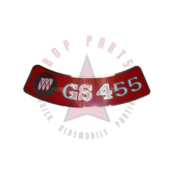 1970 1971 1972 1973 1974 Buick Gran Sport 455 Engine Air Cleaner Decal 
