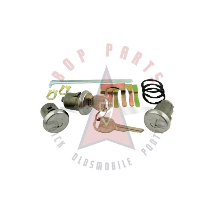 1968-1974 Pontiac GTO Door and Trunk Lock Set WITH Two Round Head Keys [Late Style]