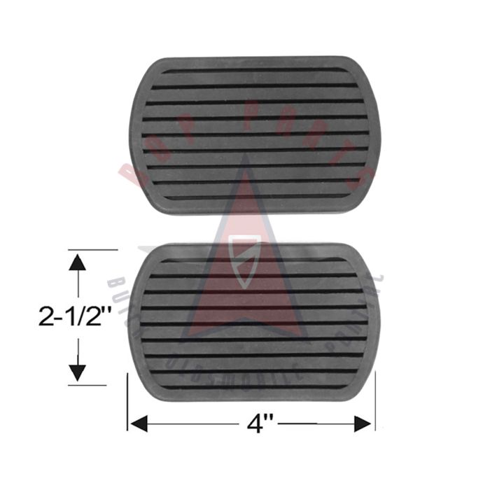 1953 1954 1955 1956 1957 1958 Oldsmobile (See Details) Brake And Clutch Pedal Pads (2 Pieces)