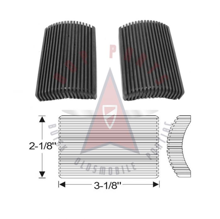 
1963 Pontiac (See Details) Brake And Clutch Pedal Rubber Pads (2 Pieces)
