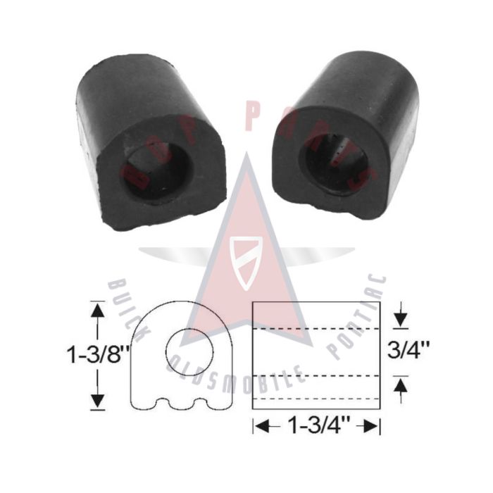 1950 1951 1952 1953 1954 1955 1956 1957 Pontiac (See Details) Stabilizer Bushings 1 Pair