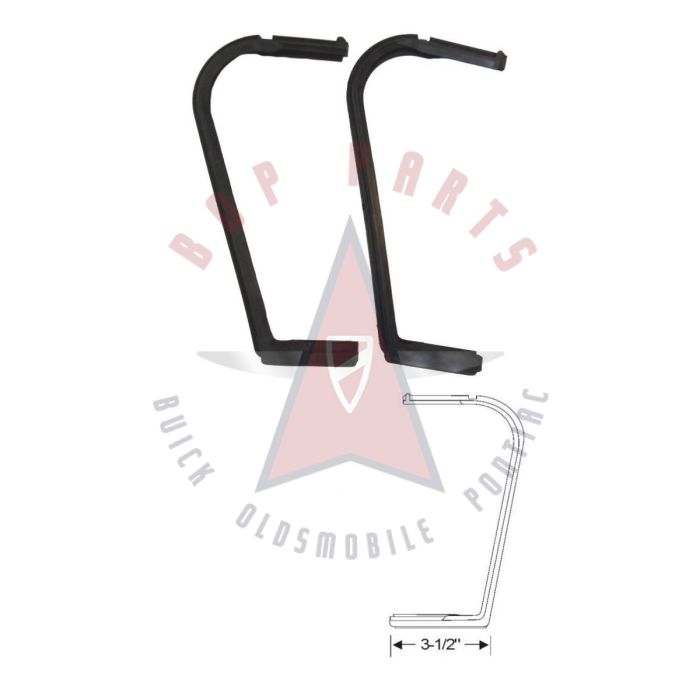 
1960 Buick, Oldsmobile, And Pontiac Sedan and Wagon (See Details) Front Door Vent Window Rubber Weatherstrips 1 Pair

