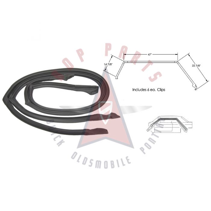 1969 1970 Buick And Oldsmobile (See Details) 4-Door Hardtop Roof Rail Weatherstrips 1 Pair 