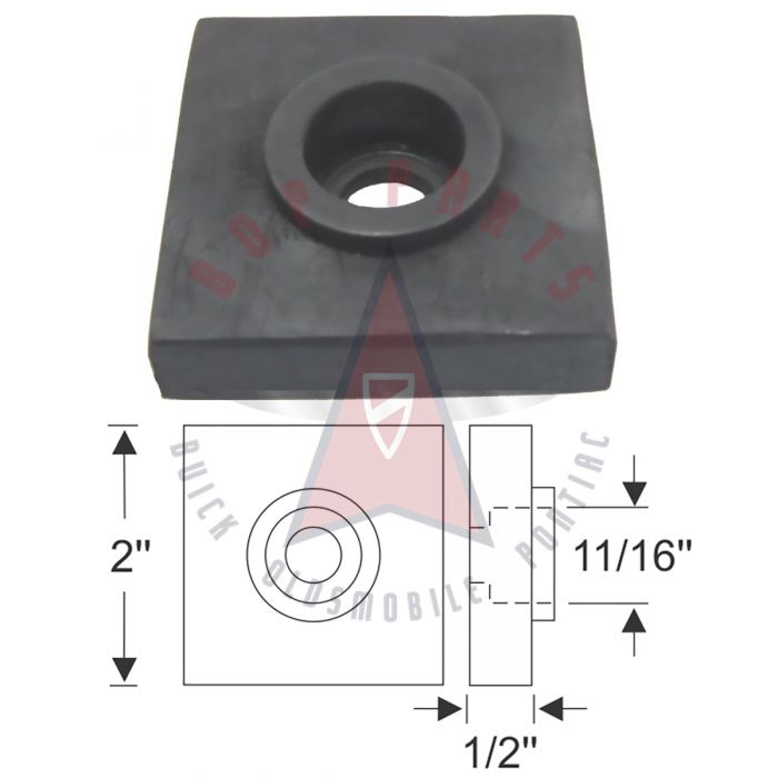 1950 1951 1952 1953 1954 1955 1956 1957 1958 Buick (See Details) Body Mount Pad