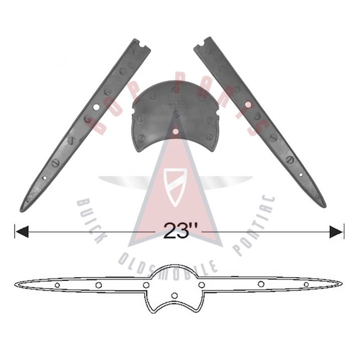 1954 Buick (See Details) Trunk Emblem Mounting Rubber Gasket Set (3 Pieces)