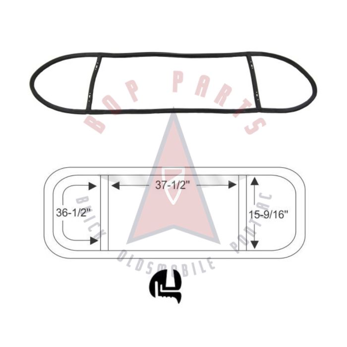 1951 1952 Buick Special Series, Oldsmobile Super 88 and Deluxe 88 (See Details) Rear Window Rubber Weatherstrip