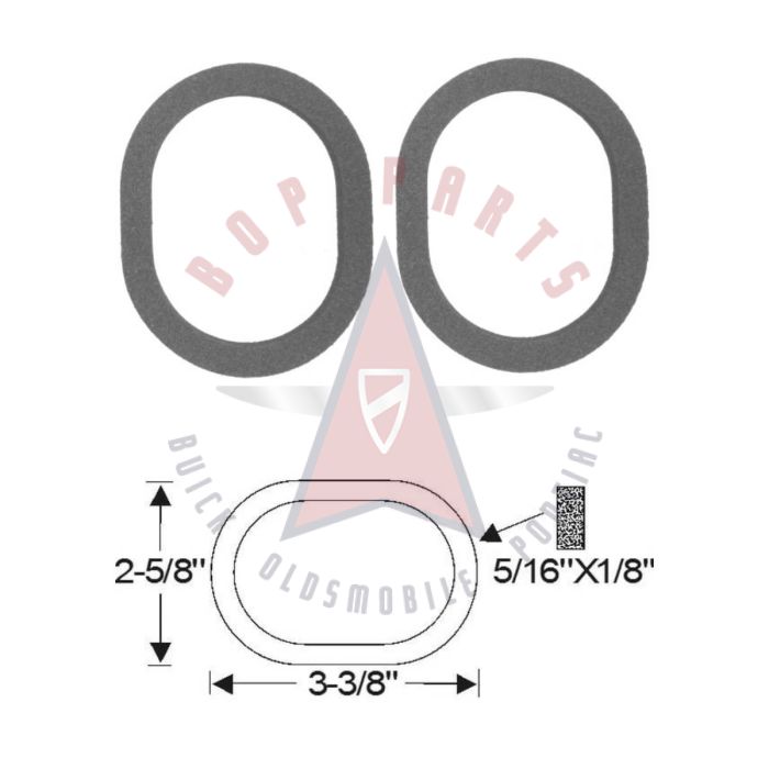 1953 1954 Buick (See Details) Parking Light Lens Gaskets 1 Pair 
