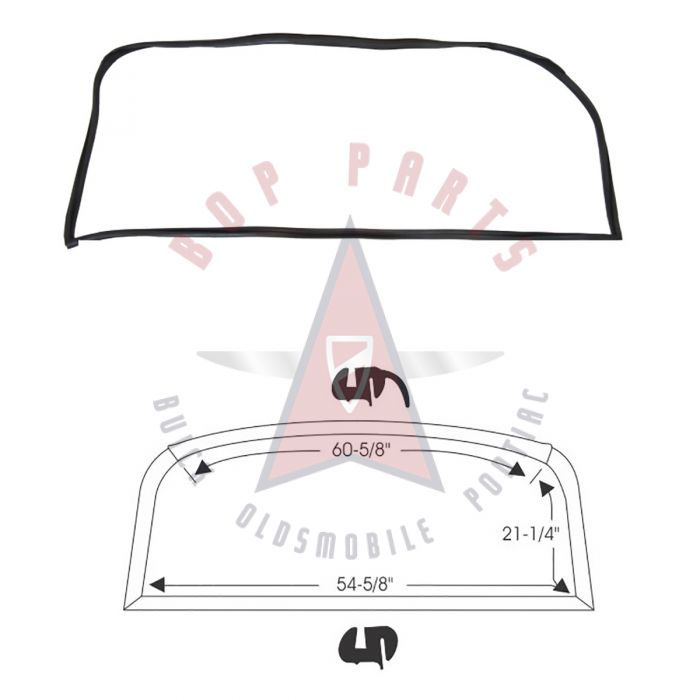 1961 1962 Buick Electra And Oldsmobile Series 98 (See Details) 4-Door Sedan Rear Window Rubber Weatherstrip