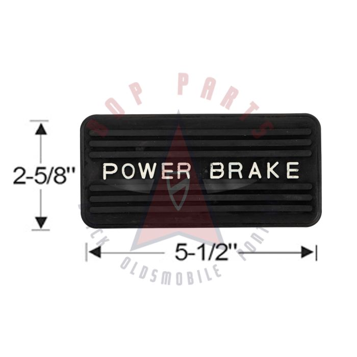 1957 1958 Buick (See Detail) Power Brake Pedal Pad