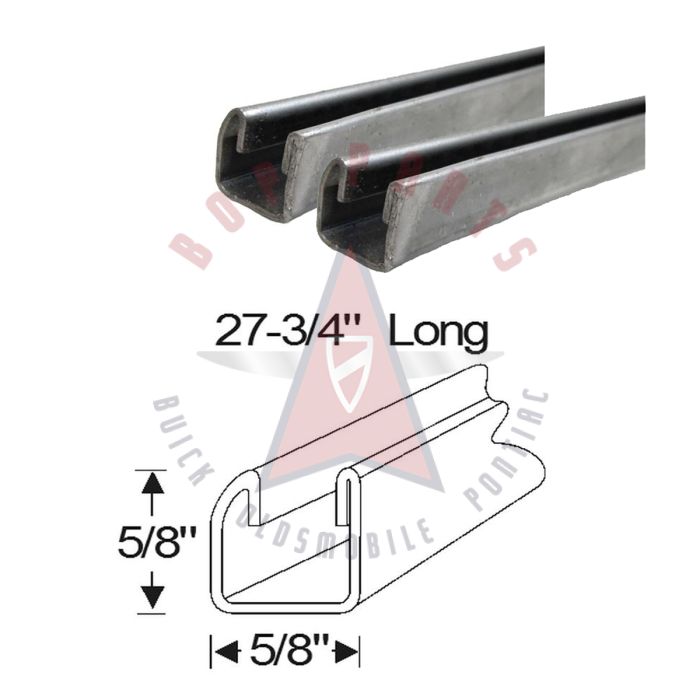1962 1963 Buick, Oldsmobile, And Pontiac 2-Door Convertible (See Details) Steel Window Run Channels 1 Pair