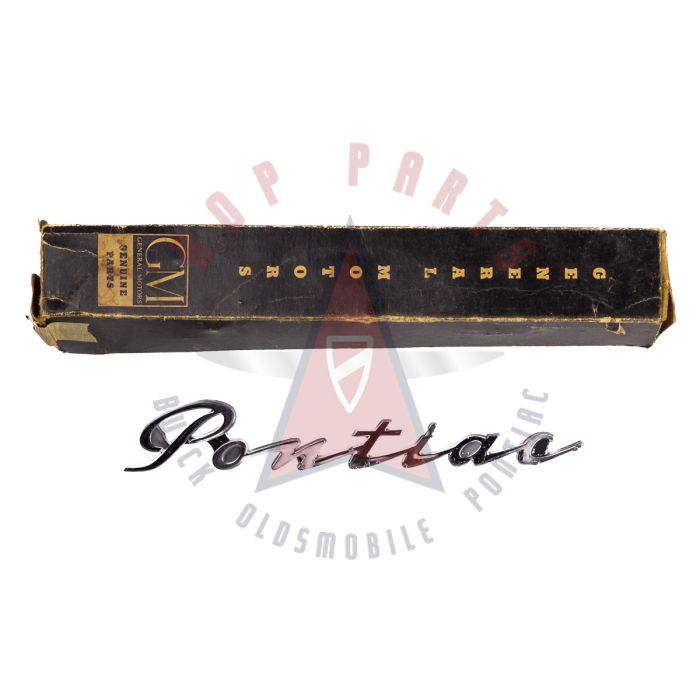 1951 Pontiac Front Door Script Emblem B Quality NOS