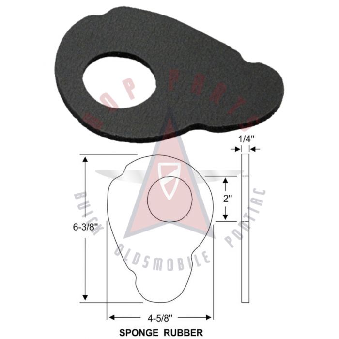 1958 Buick, Oldsmobile, And Pontiac (WITH Automatic Transmission) Steering Column To Floor Pan Rubber Gasket