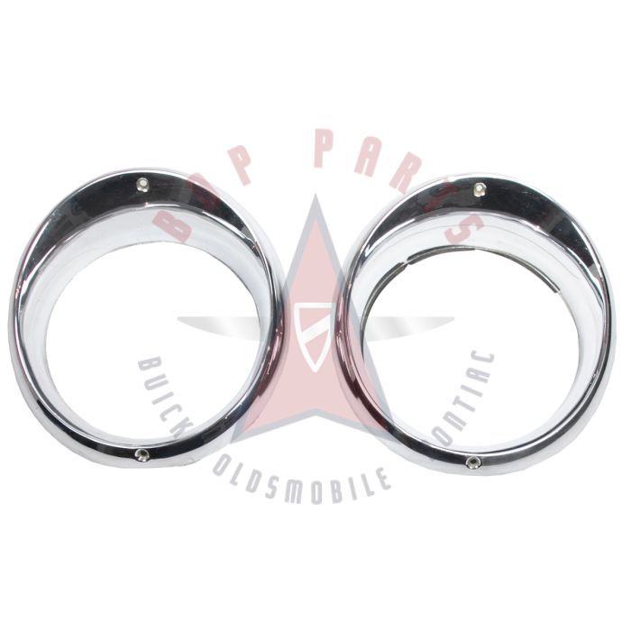 1955 Oldsmobile Chrome Headlight Bezels 1 Pair USED