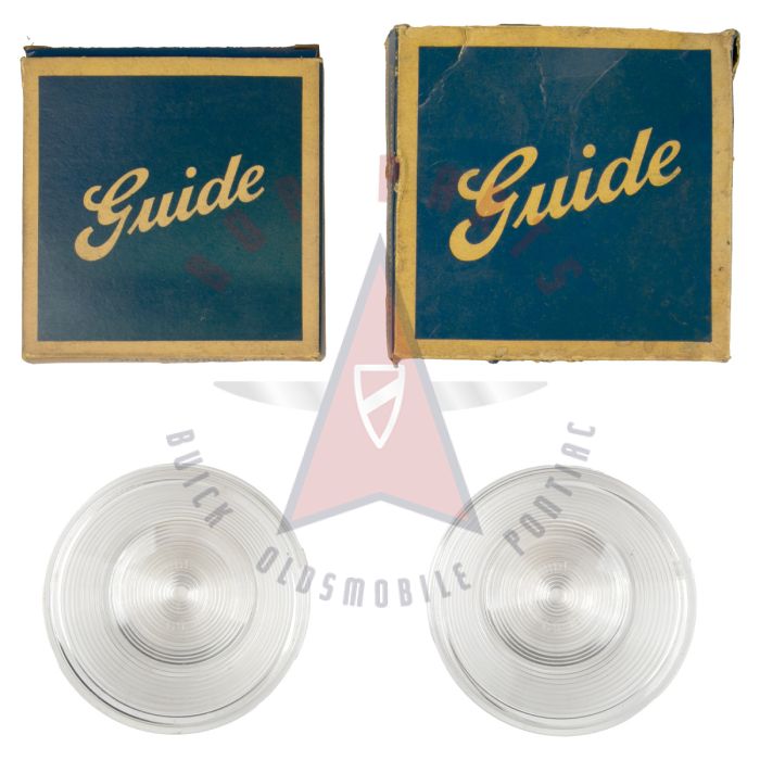 1959 Pontiac Back Up Lenses With Guide Markings 1 Pair NOS