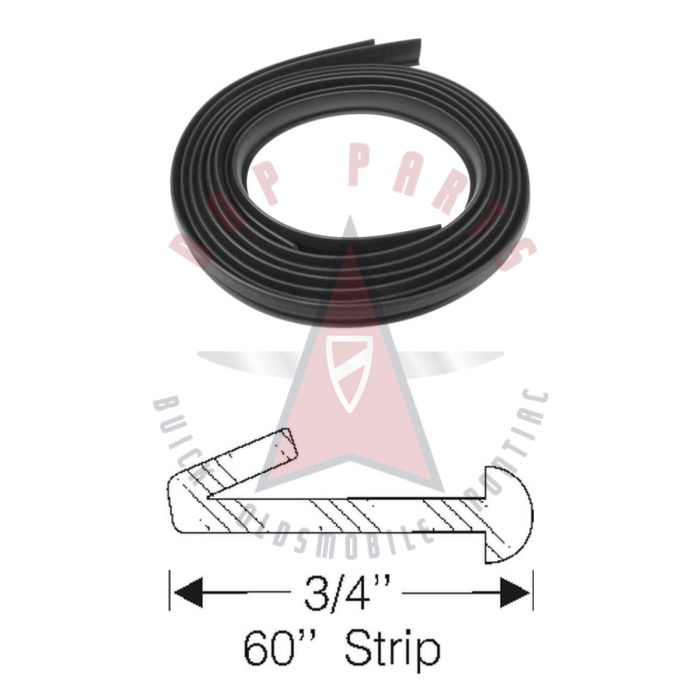 1955 1956 1957 1958 1959 1960 Oldsmobile and Pontiac (See Details) Fender Skirt Edge Weatherstrips 1 Pair
