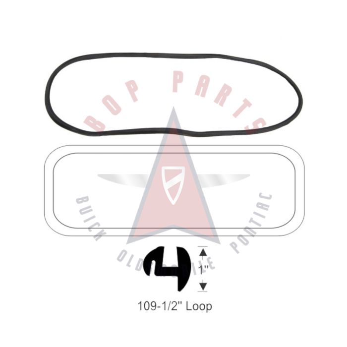 1950 Oldsmobile Series 76 (See Details) Rear Window Rubber Weatherstrip