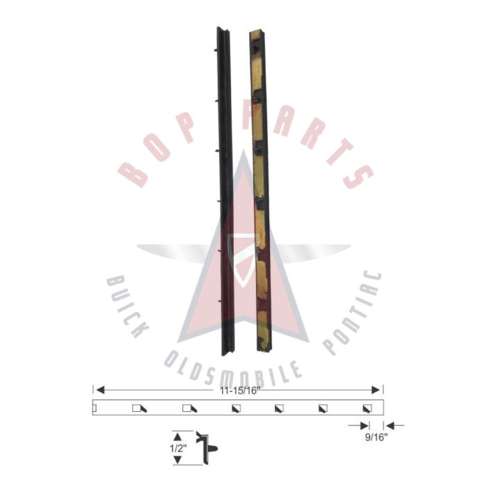 1950 1951 1952 1953 1954 Oldsmobile and Pontiac (See Details) Vent Division Bar Weatherstrips 1 Pair