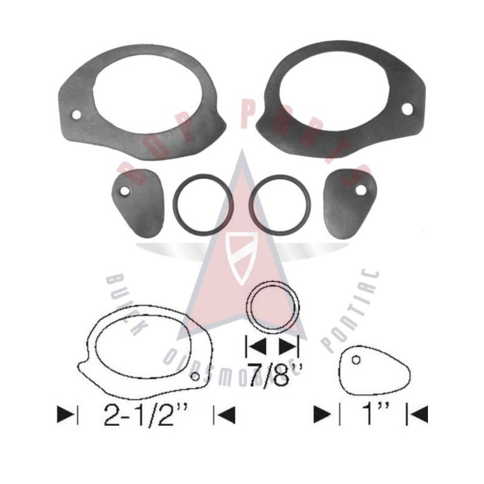 1958 Pontiac (See Details) Door Handle Gasket Set (6 Pieces)