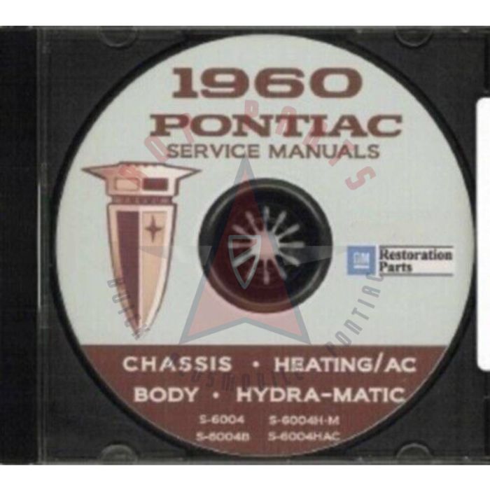 1960 Pontiac Chassis, Body, Hydra-Matic, Heating, and Air Conditioning (A/C) Shop Manuals [CD]