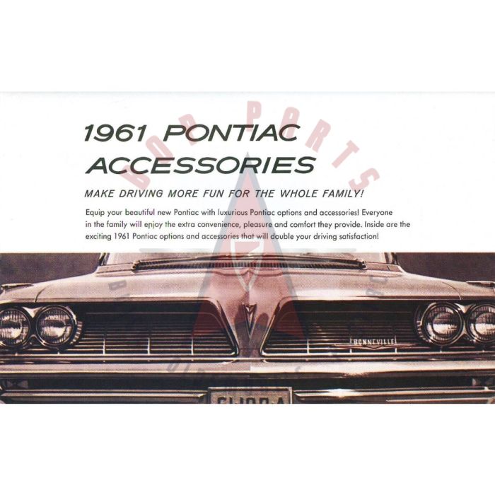 1961 Pontiac Accessories Color Foldout Sales Brochure [PRINTED BROCHURE]