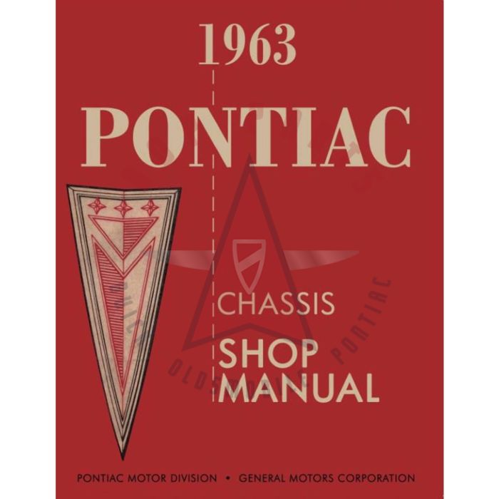 1963 1964 Pontiac (See Details) Chassis Shop Manual [PRINTED BOOK]