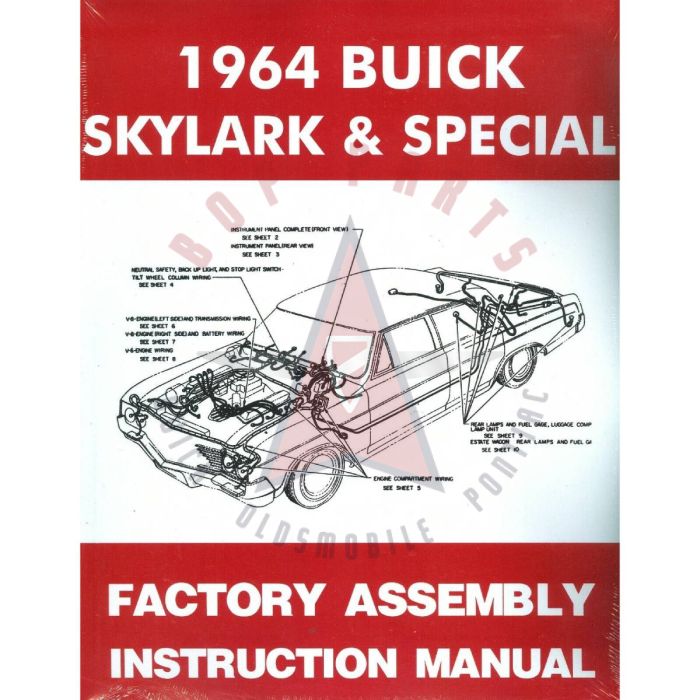 1964 Buick Skylark and Special Series Models Factory Assembly Manual [PRINTED BOOK]