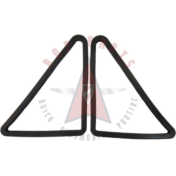 1955-1957 Pontiac 4-Door Sedan (See Details) Rear Quarter Window Rubber Weatherstrips 1 Pair