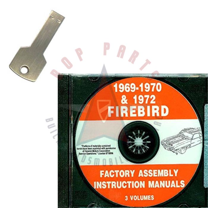 1969 1970 1972 Pontiac Firebird Models Factory Assembly Instruction Manuals 3 Volumes [USB Flash Drive]