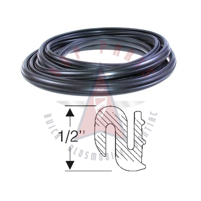 1941 1942 1946 1947 1948 Buick, Oldsmobile And Pontiac 12-Foot Window Pinchweld Seal Rubber Weatherstrip