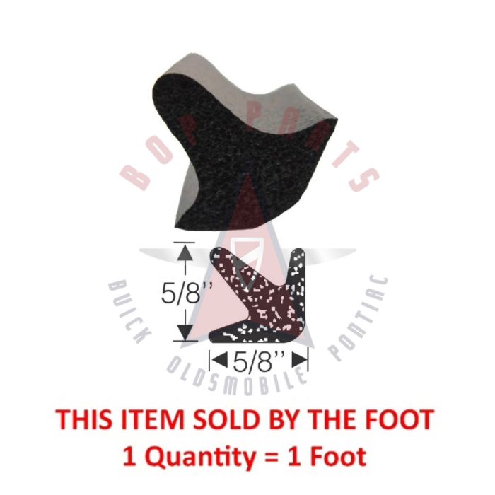 Universal Door Edge Rubber Weatherstrip (Sold By The Foot)