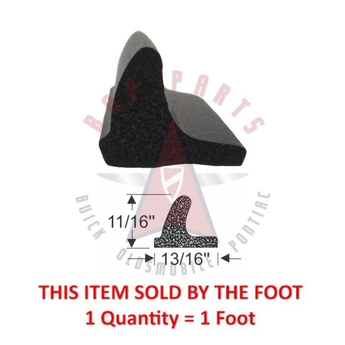 1949 1950 1951 1952 1953 1954 Buick, Oldsmobile, and Pontiac (See Details) Door Edge Rubber Weatherstrip (Sold By The Foot)