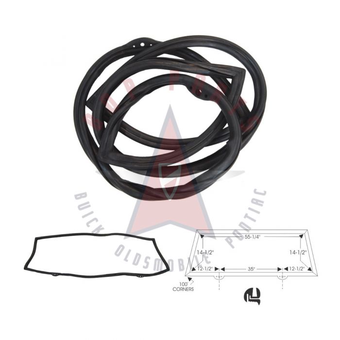 1950 1951 1952 1953 Buick And Oldsmobile (See Details) Windshield Rubber Weatherstrip