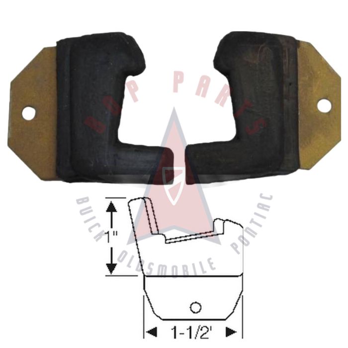 1957 1958 Buick and Oldsmobile 2-Door Coupe Models (See Details) Door Lock Pillar Filler Rubber Seals 1 Pair