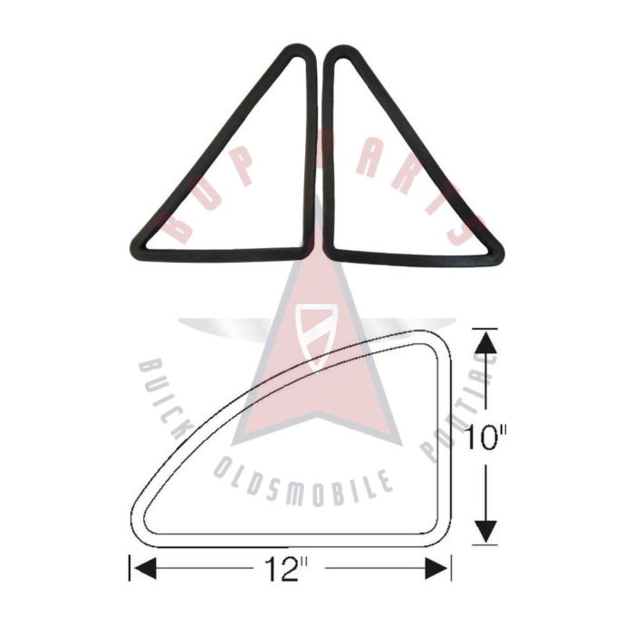 1955 1956 1957 Pontiac (See Details) Quarter Window Weatherstrips 1 Pair