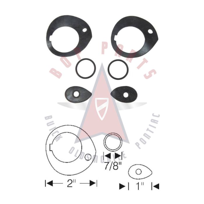 1954 1955 1956 Buick and Oldsmobile (See Details) Door Handle Rubber Gasket Set (6 Pieces)