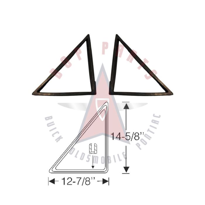 1959 1960 Buick, Oldsmobile, and Pontiac 4-Door Wagon Models (See Details) Rear Quarter Vent Window Weatherstrips 1 Pair