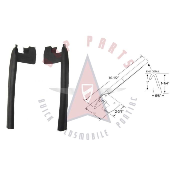 1959 1960 Oldsmobile and Pontiac 2-Door Convertible (See Details) Quarter Window Fillers 1 Pair
