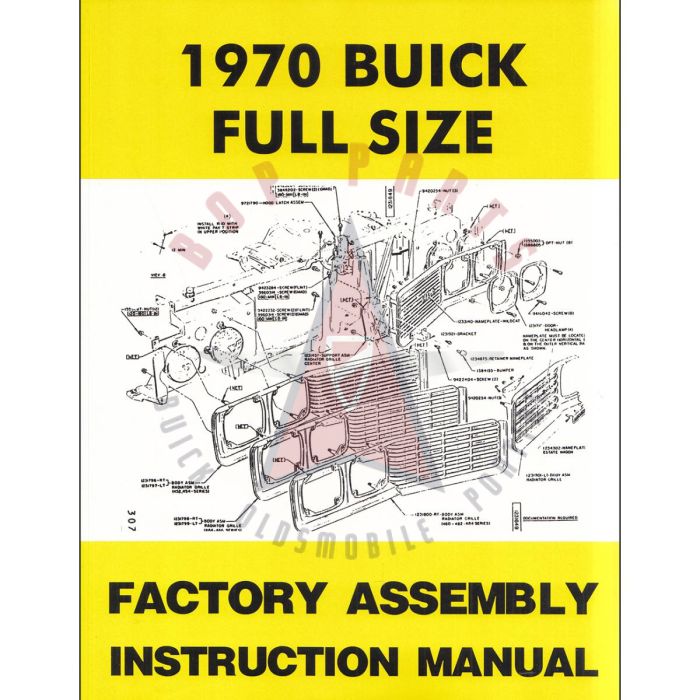 1970 Buick Full Size Models Factory Assembly Manual [PRINTED BOOK]