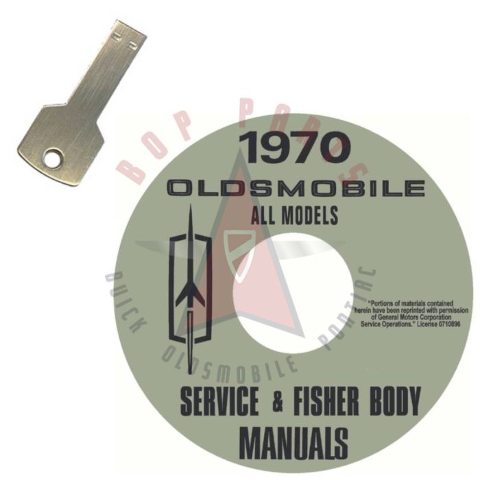 1970 Oldsmobile Service and Fisher Body Manuals [USB Flash Drive]