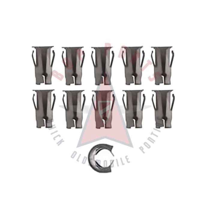 Universal Emblem and Script 3/16 Diameter Stud (For 7/32 Inch Holes) Barrel Nut Set (10 Pieces) 