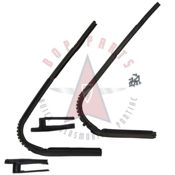 1953 1954 Pontiac 2-Door Hardtop and Convertible (See Details) Front Door Vent Window Rubber Weatherstrips (4 Pieces)