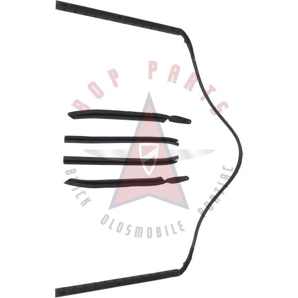1964 1965 Buick, Oldsmobile, And Pontiac 2-Door Convertible (See Details) Roof Rail Rubber Weatherstrip Set (5 Pieces)