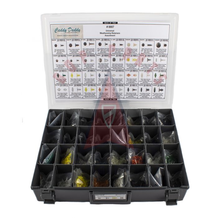 Universal Weatherstrip Retainer Assortment Box (1155 Pieces)