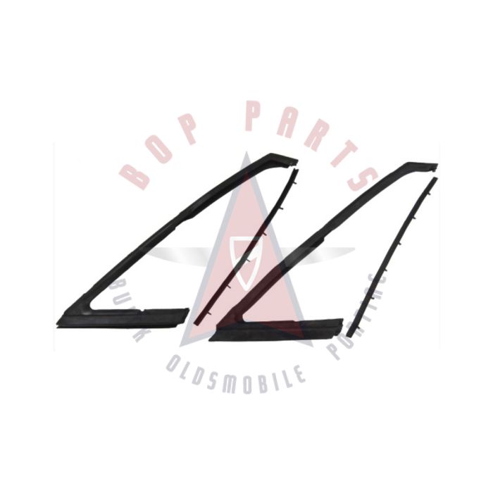 1966 1967 Oldsmobile And Pontiac 4-Door Hardtop (See Details) Front Door Vent Window Rubber Weatherstrip Set (4 Pieces)
